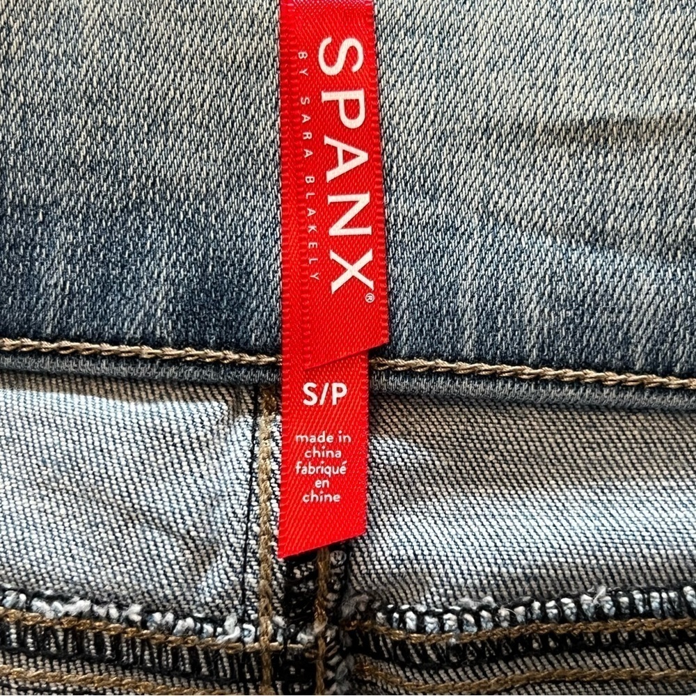 NWT SPANX Side Stripe Jeans in lightwash S Stretchy High Waist - Picture 5 of 14